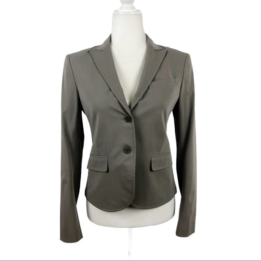 Theory Tailored Fitted 2 Button Front Blazer Sz 6 - image 1